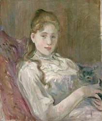 Junges Mädchen mit Katze, 1892
